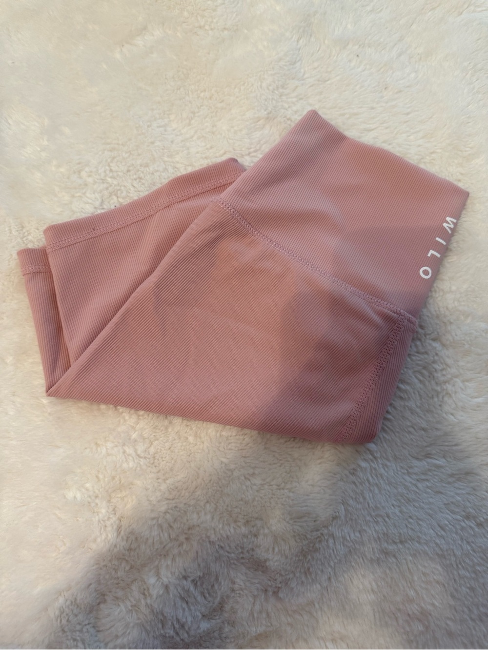 Women's Ribbed Bike Shorts — Dusty Pink